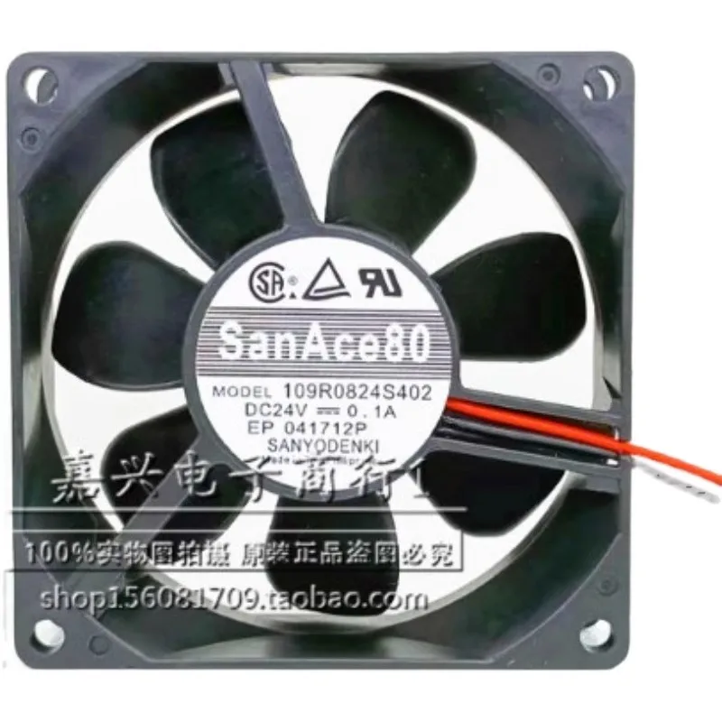 New CPU Fan for Sanyo 109R0824S402 24V 0.1A 8CM 8025 Ball Bearing Frequency Converter Fan 80x80x25mm