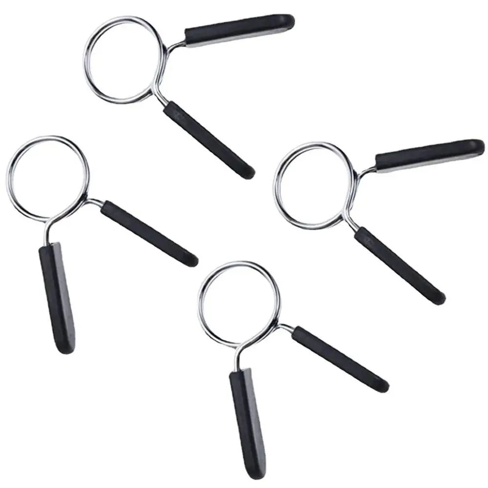 1 Pair Gym Barbell Clips Anti-loosening Dumbell Spring Collar Clips Safety Protection Stable Barbell Lock Clamp