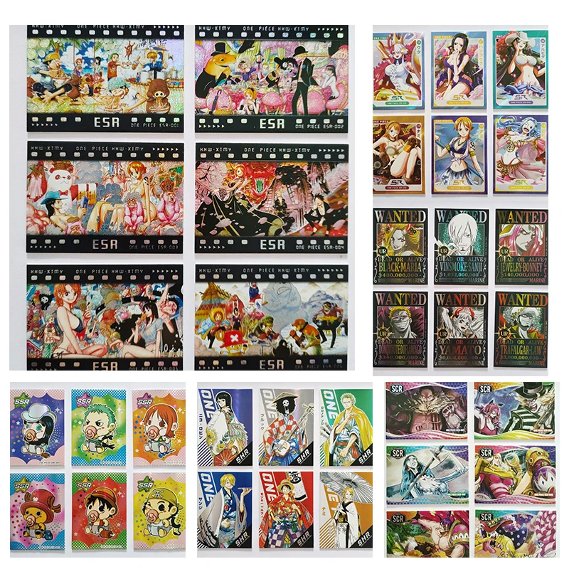 

Anime One Piece Monkey D. Luffy Nami Roronoa Zoro Esr Scr Ssr Card New Collection Children's Toys Boy Surprise Birthday Gifts