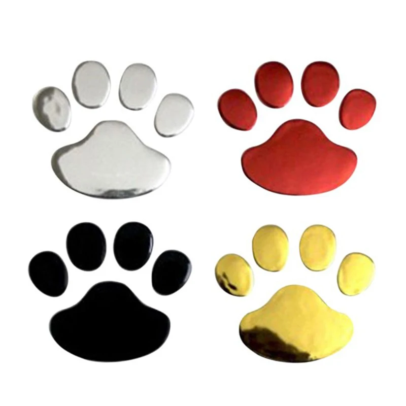 1 Sheet Car Stickers Creative Decals Paw 3D Animal Dog Cat Foot Prints Decal Car Motocycle Sticker Car Accessories