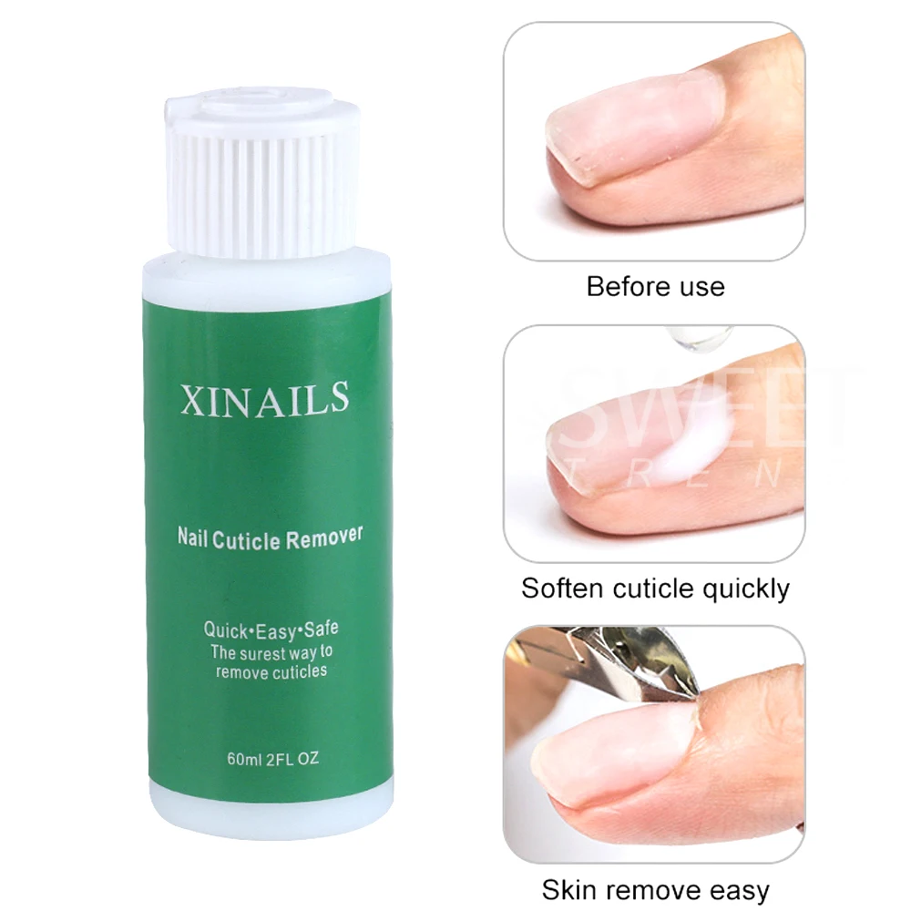60ml 큐티클 리무버 젤 전문가용 큐티클 부드럽게 제거 네일 죽은 피부 제거 매니큐어 젤 폴리쉬 네일 리페어 케어 도구