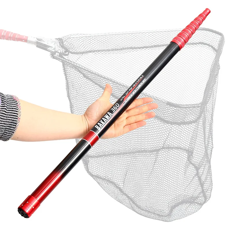 

BAKAWA Telescopic Carbon Fishing Rod Nylon Landing Dip Net 2.1M 3M 3.6M 4M Retractable Folding Net Portable Strong Durable Pesca