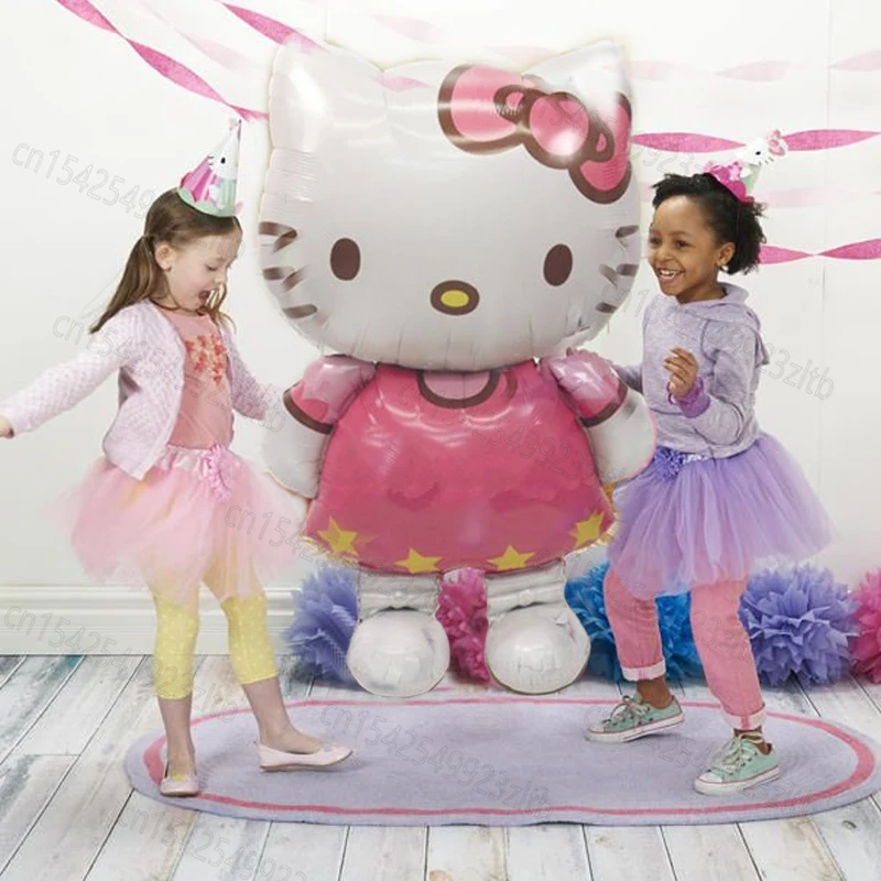 

Large Sanrio Hello Kitty Aluminum Film Balloons Cute Cartoon Children's Birthday Party Decoration Supply Arrangement Kawaii 2024