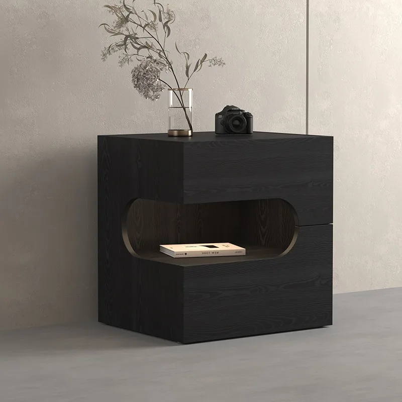 

European Decor Modern Nightstands Hidden Dark Brown Narrow Rattan Nightstands Organization Mesa De Cabeceira Night Stand