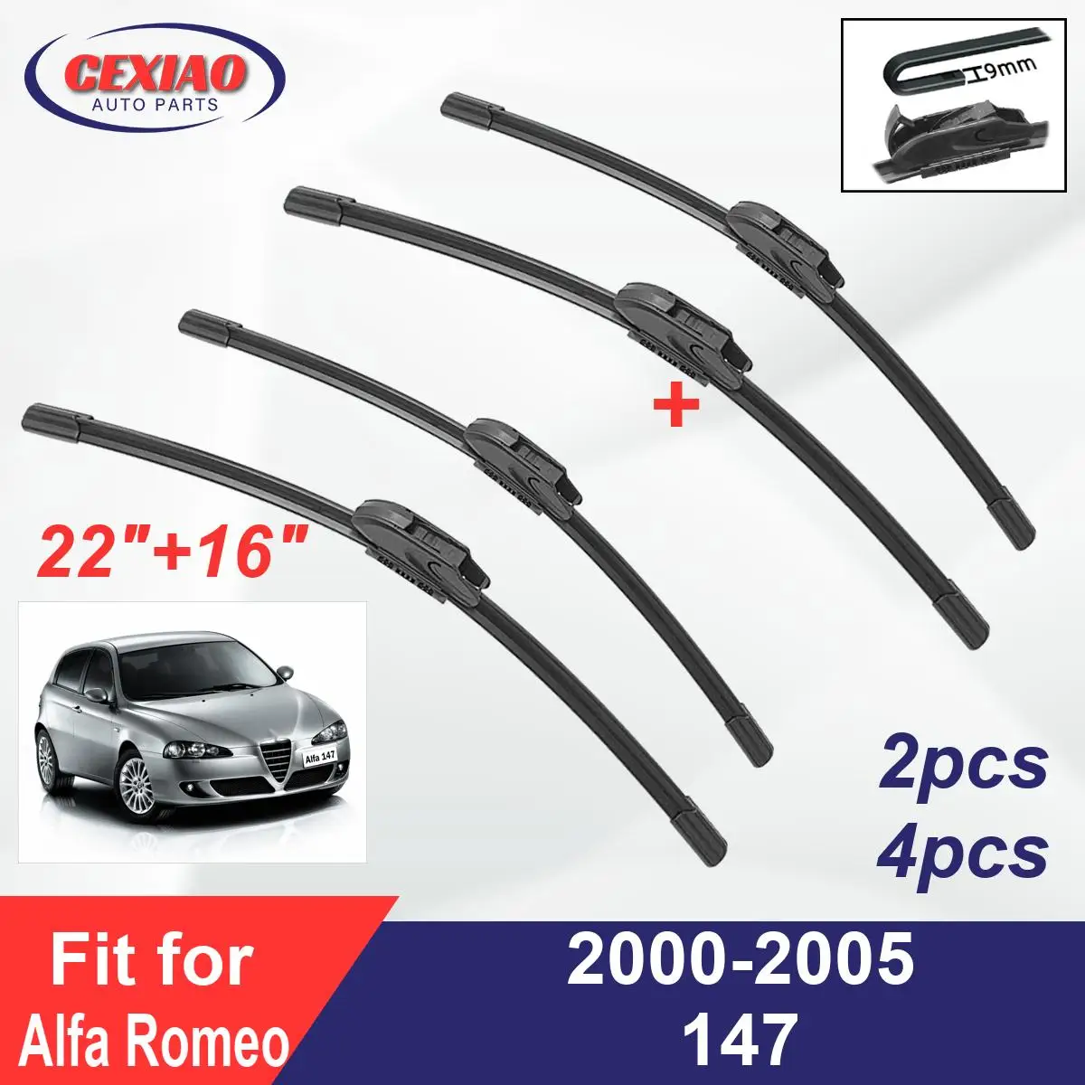 

Щетки стеклоочистителя для Alfa Romeo 147 2000-2005