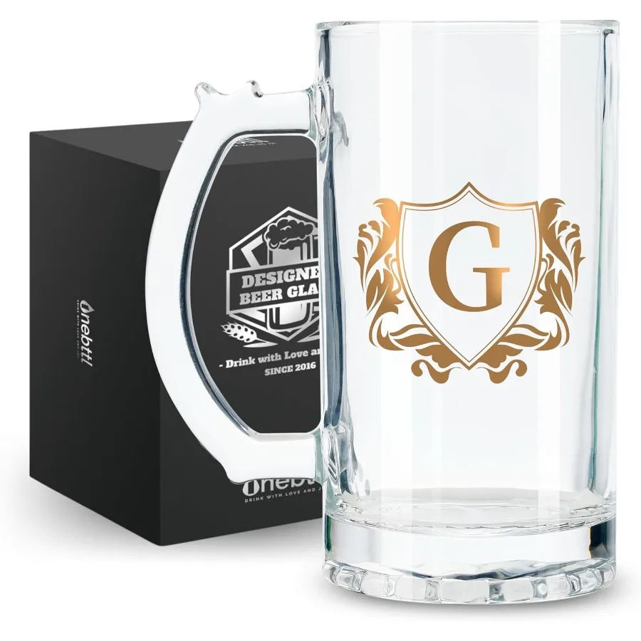 

Personalized Beer Gifts for Men Beer Lovers 17 oz Heavy Beer Stein Mug with Handle for Boss as Birthday Christmas Gift Great fo