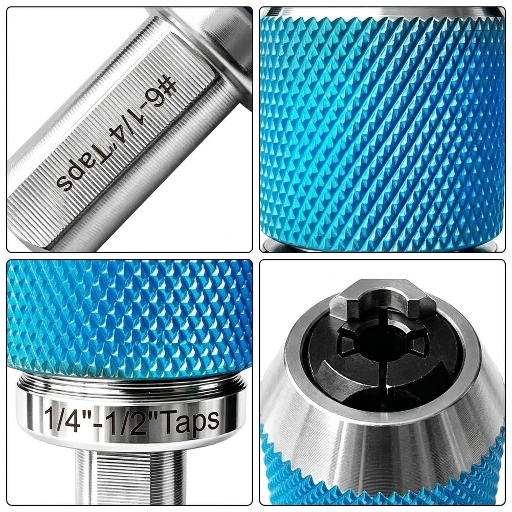 Manual For Threading Tool Set with Adjustable Tap Sockets for #6 1/4 inch and 1/4 1/2 inch Sizes and 54/57mm Dimensions