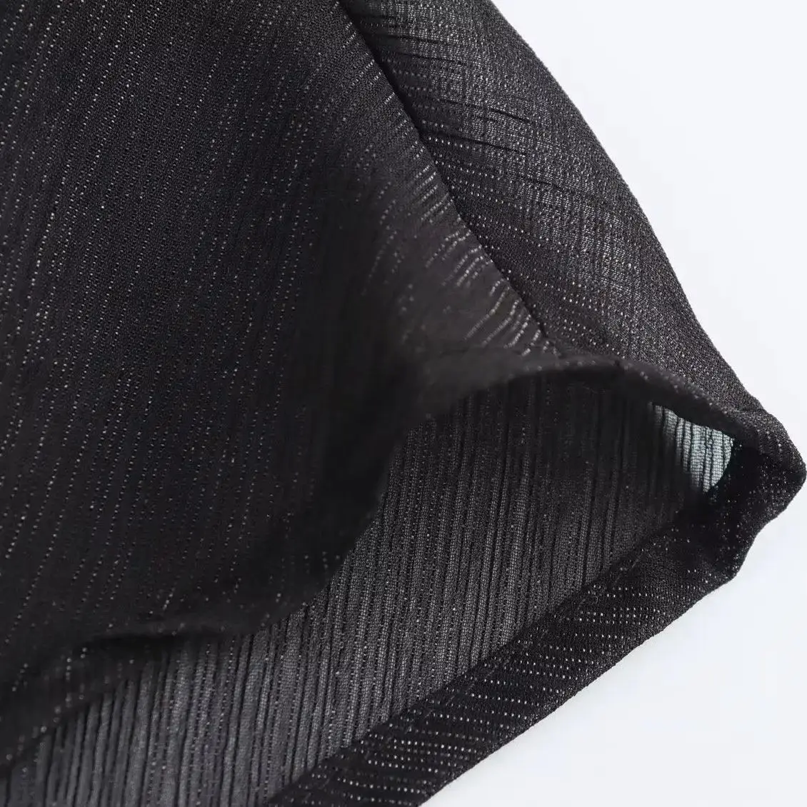 2025 vintage preto com linha de brilho chiffon vestido de manga longa mulher gravata arco colarinho ruched cintura fina 2 camadas bainha vestidos robe