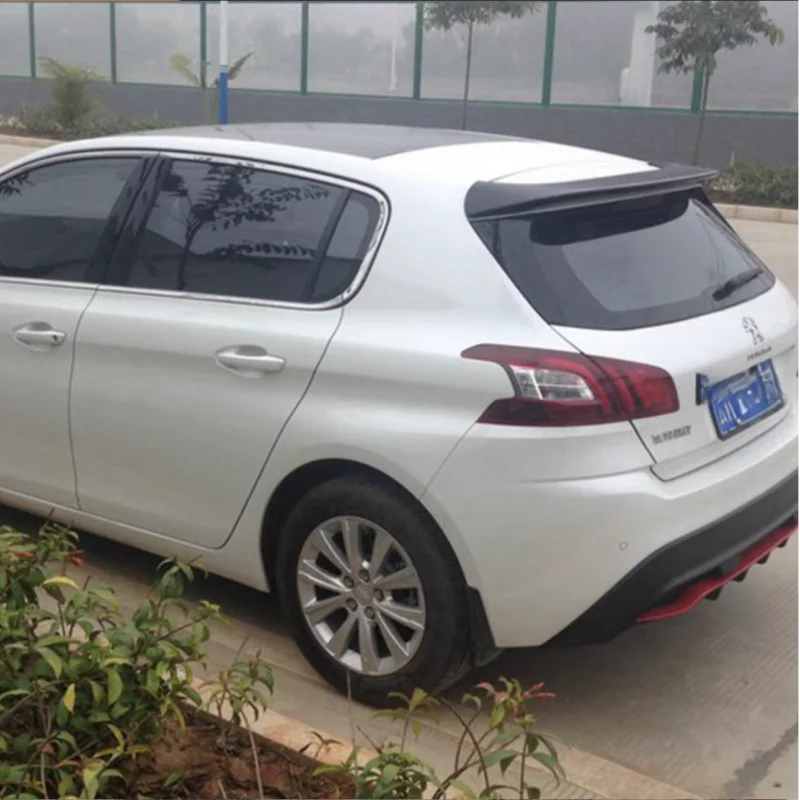 For Peugeot 308 Spoiler high quality abs plastic Car tail wing decoration rear trunk Spoiler For Peugeot 308 2014-2015