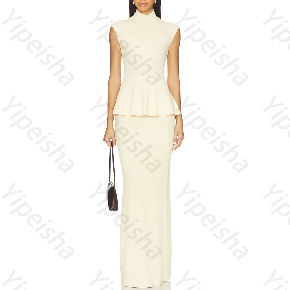 

Customized Sexy O-Neck Sleeveless Ruched Evening Dresses Elegant Celebrity Dress Exquisite High Quality Prom Party Gowns Women