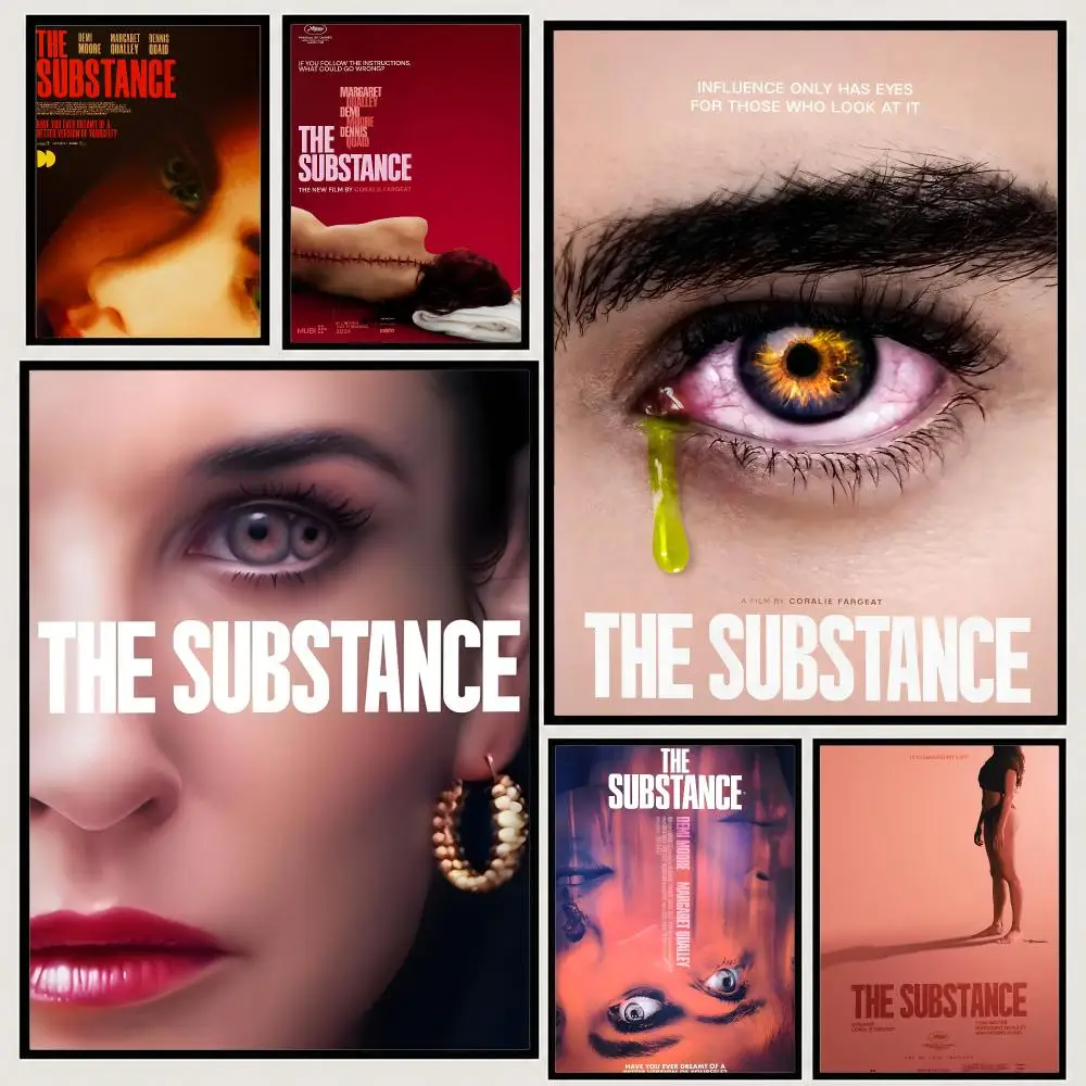 Horror Movie The Substance Poster High-definition  stickers, suitable for bedroom, living room, home decoration