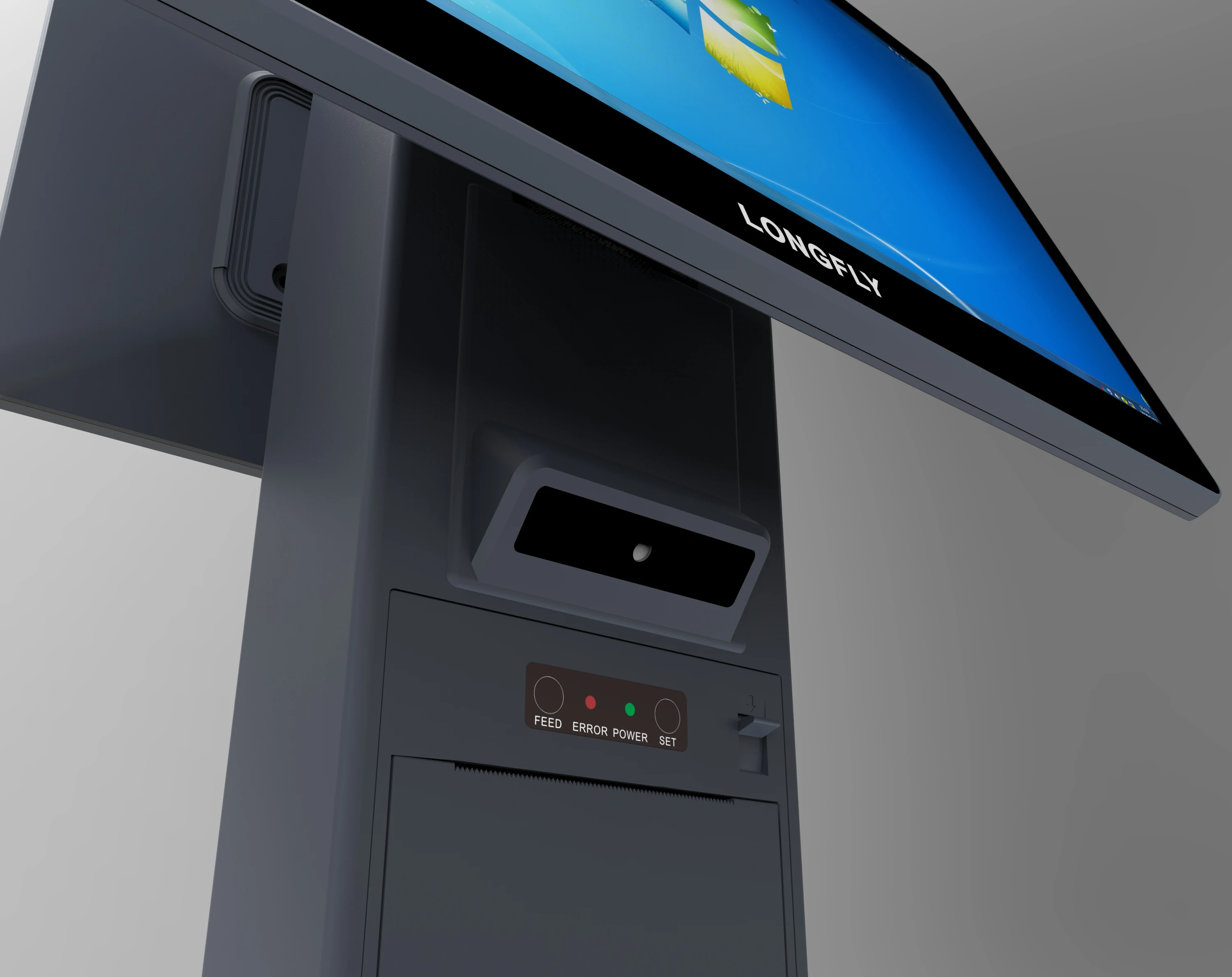 LongFly AI Recognition Scale with 80mm Thermal Printer OIML Certification Integrated POS System Touch Screen Scale