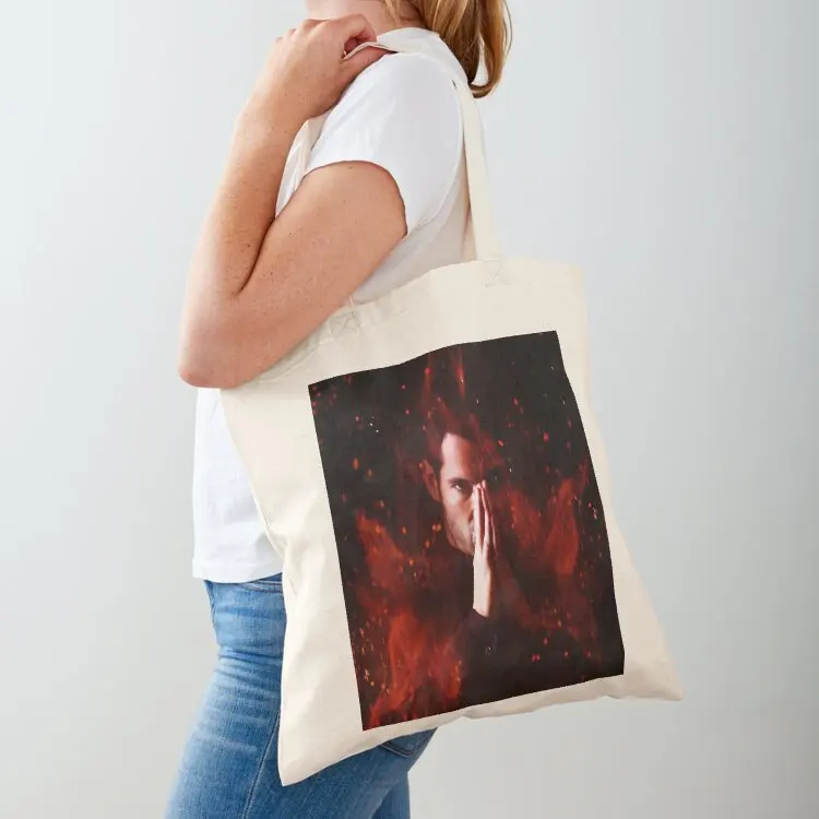 

Lucifer Fire Poster Tote Bag shopper bag women canvas shopping trolley bag great custom canvas