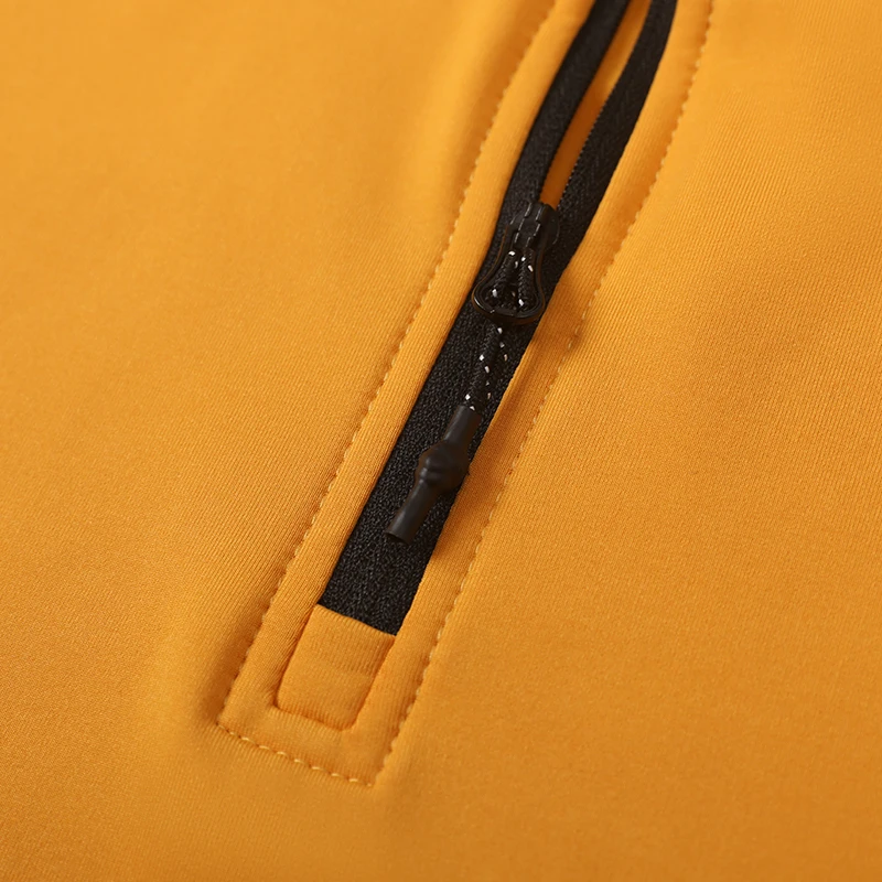 Мужская тренировочная рубашка с полумолнией для выступлений, эластичный топ из полиэстера 90/10 с 4 иглами для тренажерного зала, бега, баскетбола и зимних тренировок