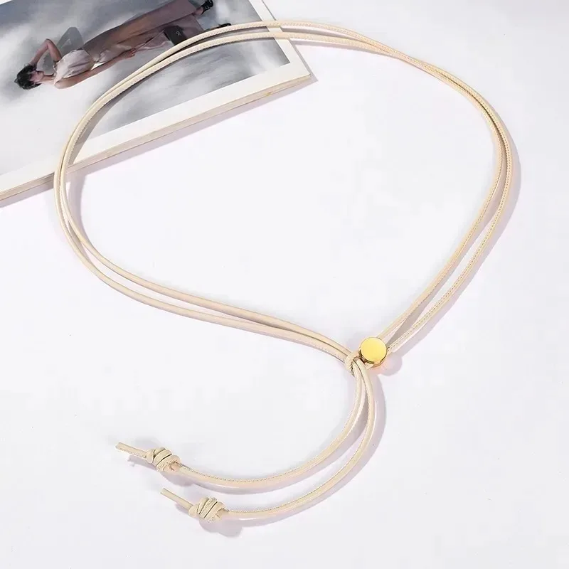 Camicia elegante Cintura in corda sottile Elegante per cintura in similpelle regolabile da donna Cintura in similpelle Versatile