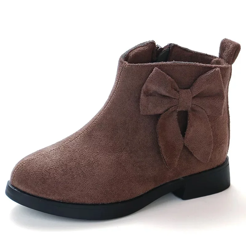 JGSHOWKITO Herbst Winter Mädchen Stiefel Mode Gummi Stiefel Für Kinder kinder Stiefeletten Prinzessin Süße Warme Schuhe Großen Bogen-knoten