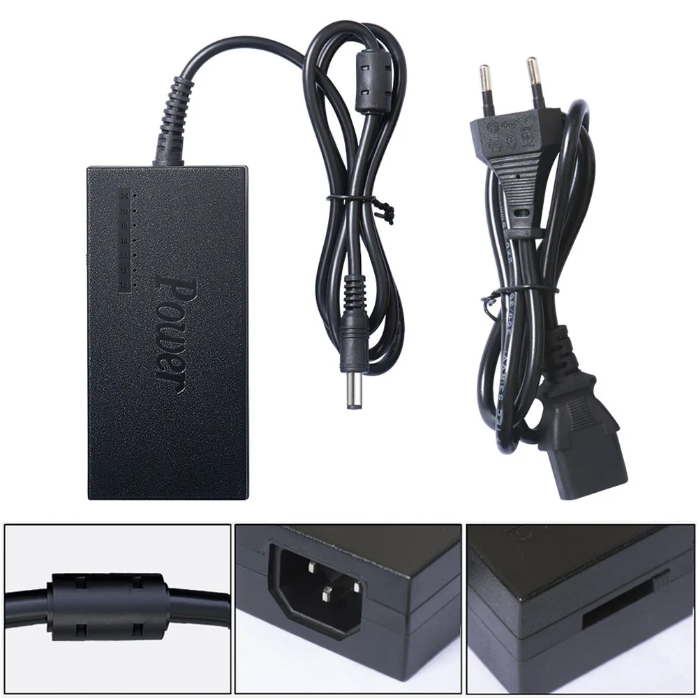 100-240V AC Zu DC Power Adapter Einstellbar 12V 15V 16V 18V 19V 20V 24V netzteil Adapter Max 96W Universal 5521 Port Ladegerät