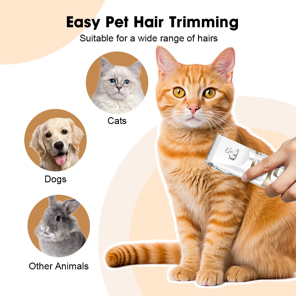 HIENA комплект машинки для стрижки волос для домашних животных с зарядкой через USB, электрический триммер для волос для собак, кошек, кроликов, портативная машина для стрижки волос для ухода за домашними животными, новинка