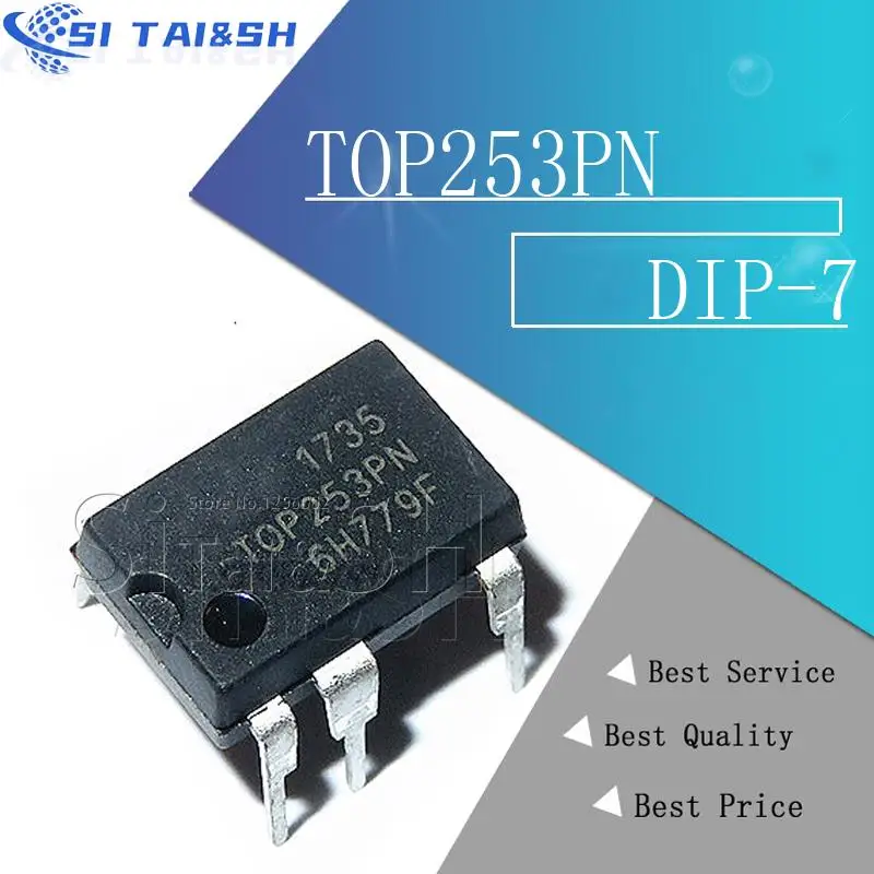 37 + 1 10 unids/lote TOP252PN TOP253PN TOP254PN TOP255PN TOP255 TOP256PN TOP257PN TOP258PN DIP-7 chip de administración de energía IC nuevo en Stock