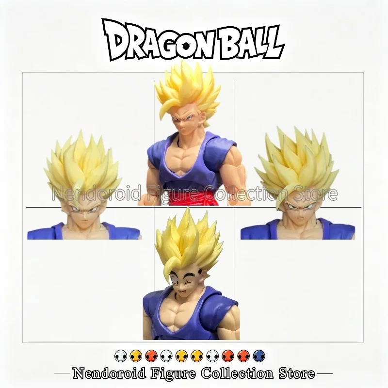 

New Dragon Ball Z Son Gohan Action Figure Head Sculpture Teen Gohan Great Saiyaman Shf Accessory Pack Collectible Toys Gifts