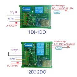 DC 12V/24V Multifunction Network Relay Modbus MQTT TCP UDP PLC IO Expanding Board Ethernet to RS485 Serial Serve LAN RJ45