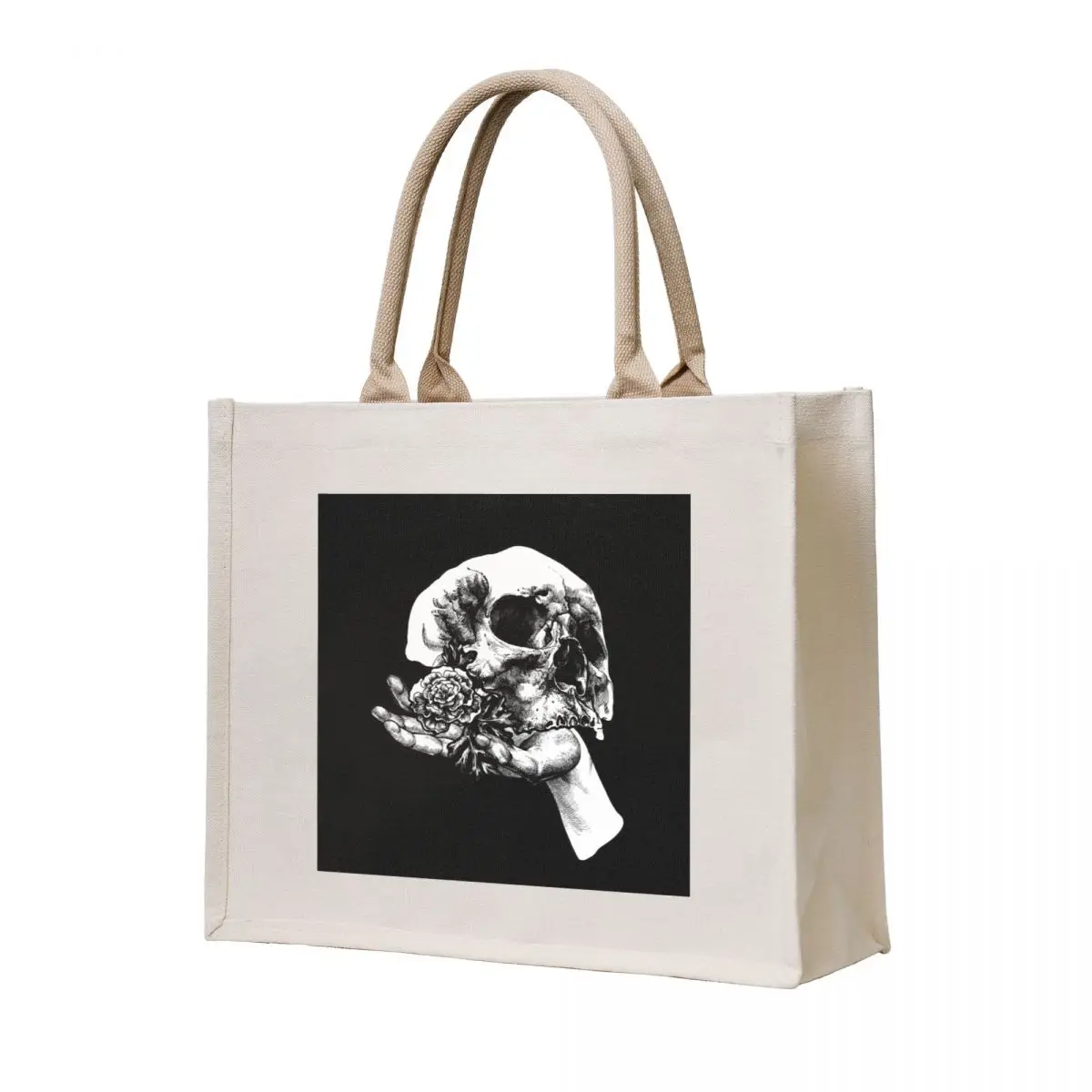 

Skull And Hand Tote Bag tote bags aesthetic canvas shopping bag Canvas bag for women
