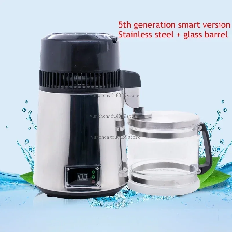 4L Water Distillation Machine, Digital Display 304 Stainless Steel Distiller, Pure Water Distilling Device