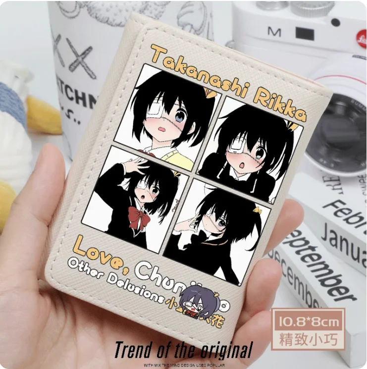 

Anime Takanashi Rikka Fashion Wallet PU Purse Card Coin Hasp Money Bag Cosplay Gift B196