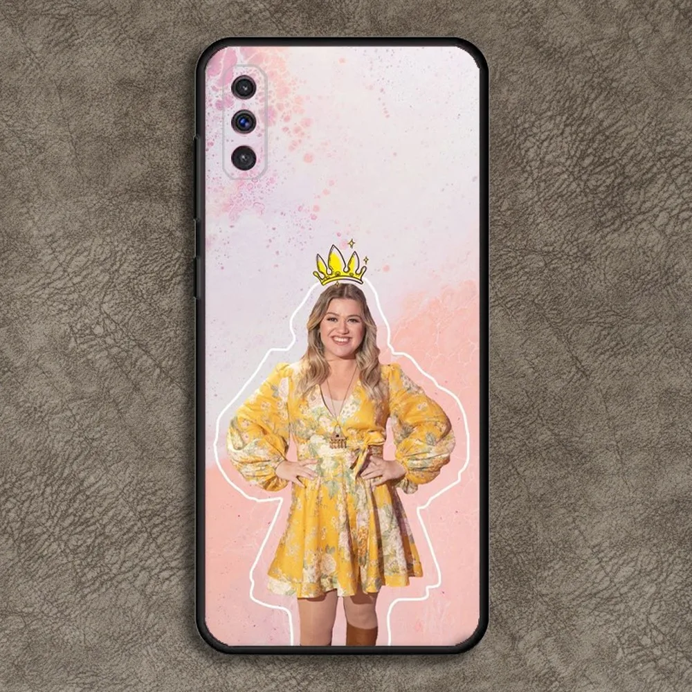 Kelly Clarkson Singer Phone Case for SamsungA 91,80,73,72,71,70,53,52,51,42,41,40,32,31,30,22,21,20,13 S 4G 5G Soft Black Case