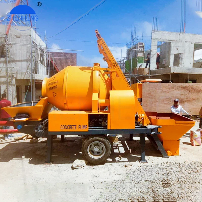 Electric 40M3 Concrete Mixing Pump 6 Cubic Yard Lightweight Concrete Mixer and Pump Integrated Machine 30 Cube Pouring Concrete