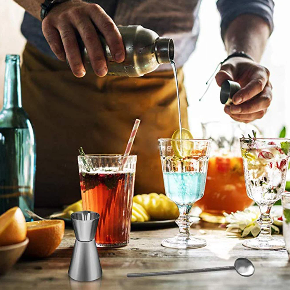 

9Pcs Cocktail Shaker Set Stainless Steel 550ml Home Bar Tools Mixing Straining Serving Drinks Cocktail Shaker Sets