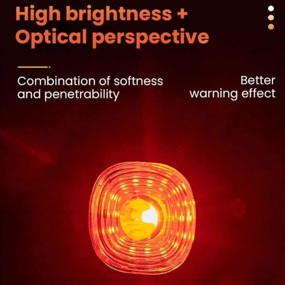 

Rechargeable Smart LED Bike Brake Tail Light IP66 Waterproof Induction Mountain Helmet Warning Light Dustproof 6 Modes