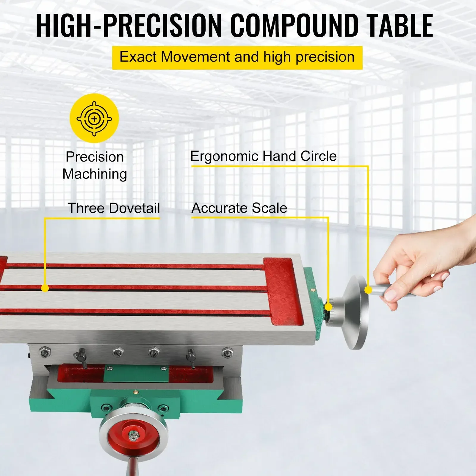 SIHAO Workbench 2-Axis Milling Machine Work Router Table, Cross Slide Bench Drill Vise Fixture with Adjustable Handle, Werkbank, Heavy Duty Compound Cross Slide Table for Milling Drilling, Adjustable Workbench Vise Fixture for Workshop DIY Metalworking - view 2