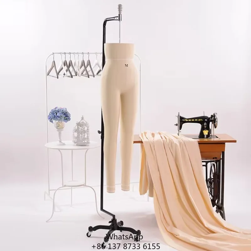 Luoben Fashion Modern White High-end Fiberglass Lower-Body Tailoring Mannequin For Window Display Women Sewing Stand Hanging