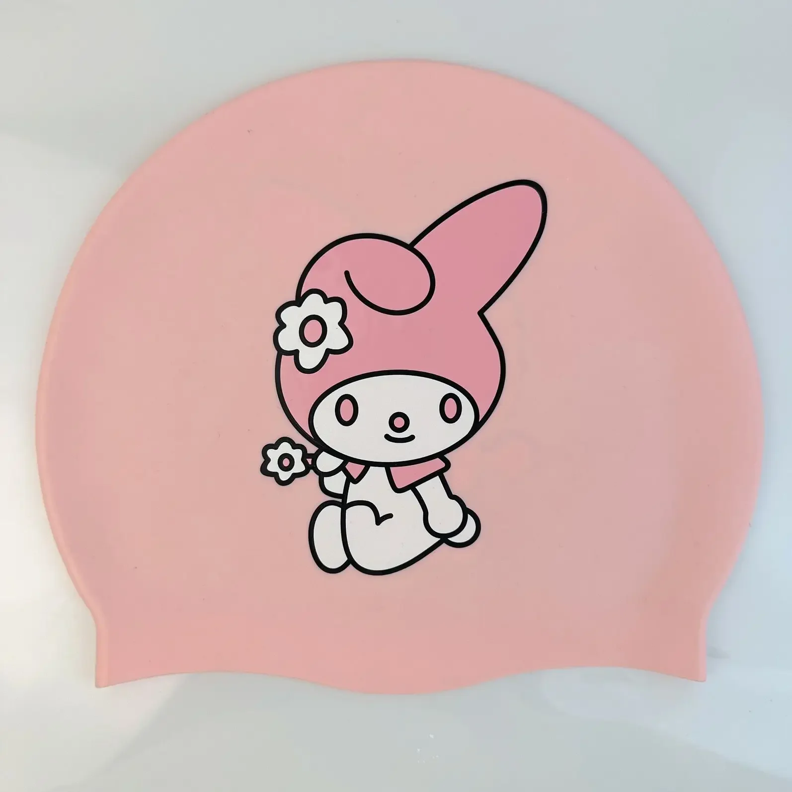 Miniso Sanrio Swim Cap Kuromi Accessories Cute Anime Thickening Double-Sided Printing Universal Section Adult Toys for Girl Gift