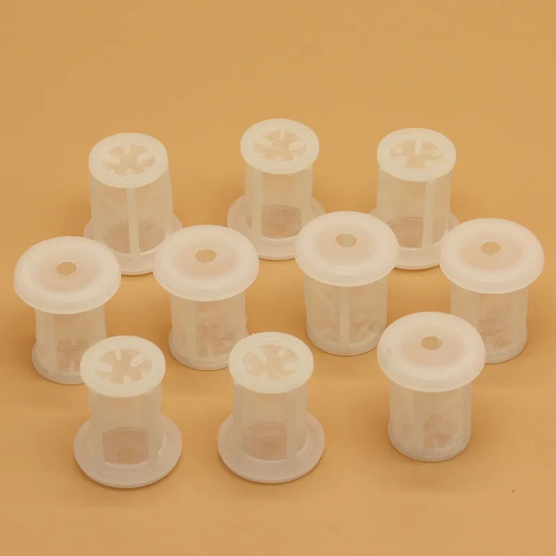 10pcs Air Paint Filter,Suctiom Spray Gun Filter,8mm Pot With Straw Nylon Filter HVLP Sprayer Filter