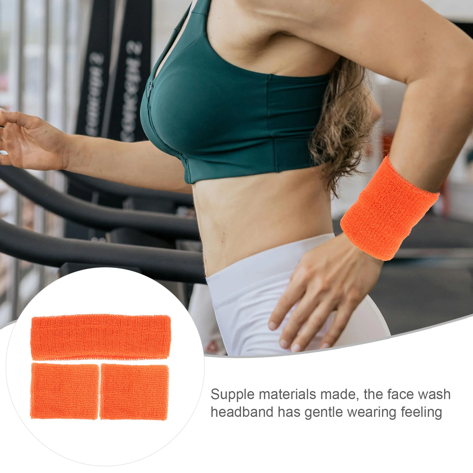 

1 set 1 Set Of Sport Wrist Bands Headbands For Women Sweatband Breathable Workout Accessories Running Yoga Gym Fitness Gear