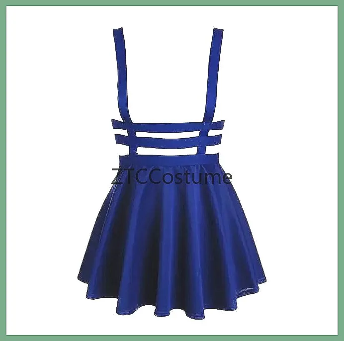 

Cosplay Gothic Lolita Suspender Skirt Women's Pleated Mini Dress with Back Zipper and Hollow Out Design