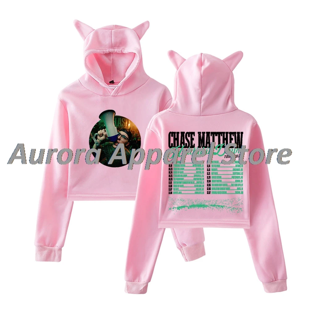 Chase Matthew Holdin' It Down Tour 2025 Merch pull femme oreilles de chat sweat à capuche à manches longues vêtements pour femmes