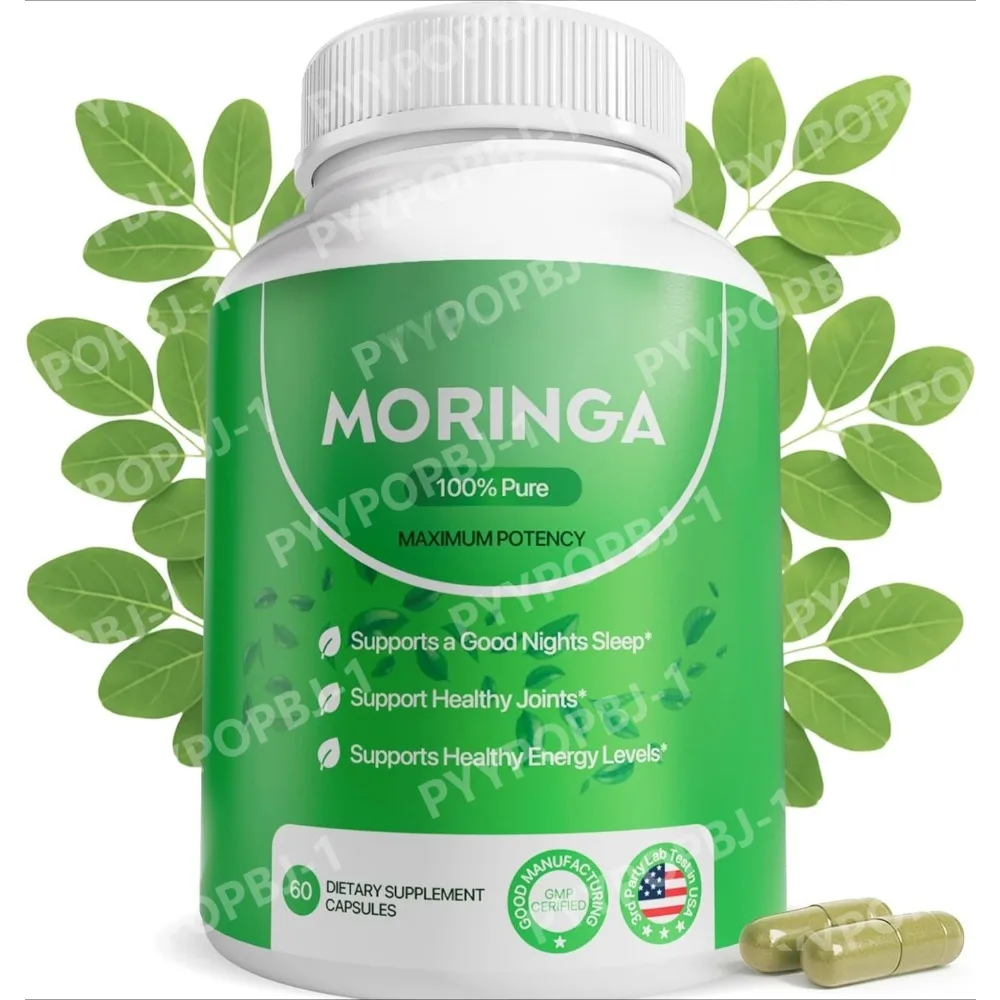 

Moringa Capsules Pure Moringa Powder for Energy Skin Immune and Gut Health Rich in Antioxidants Vitamins and Amino