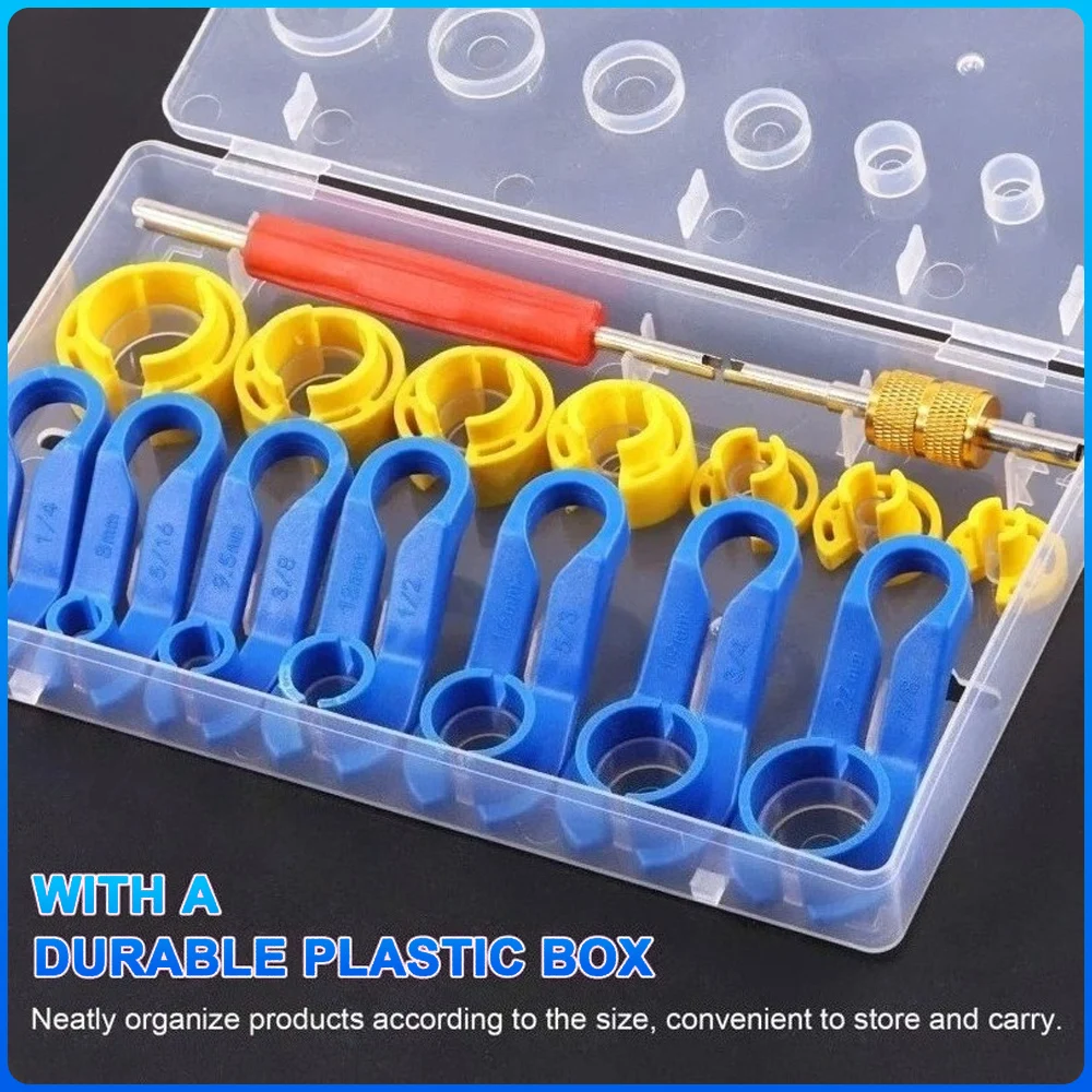 16pcs Oil Pipe Quick Removal Tool Auto Fuel Line Angled Disconnect Set Tool Remove Fuel Line Replacement Tool Air-conditioning