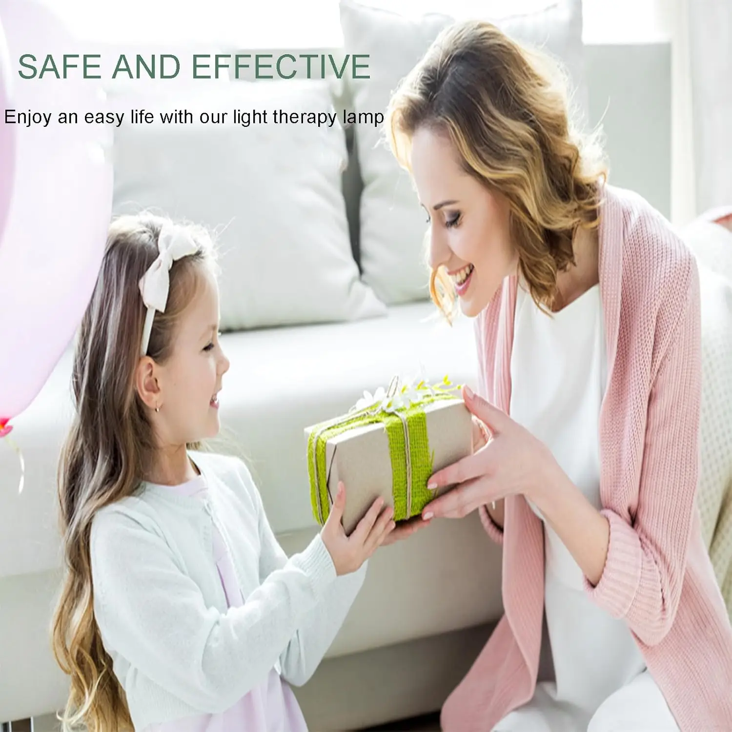 Sad Light Lamp UV-Free Sun Light with 3 Color Temperature Helps Combat Seasonal Affective Disorder with Timer Function for Home