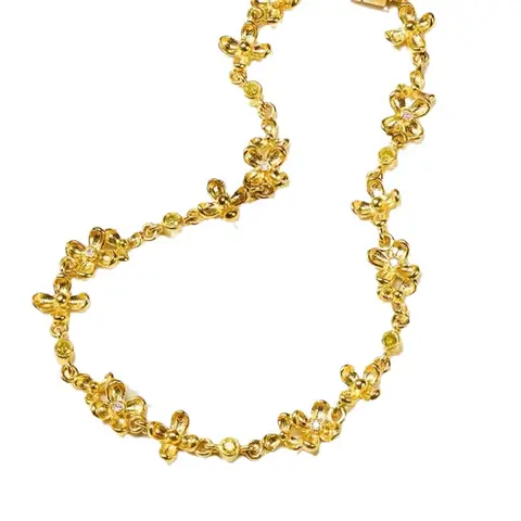 Sött Osmanthusarmband Dam 24K Guld, AU999 - 24K Kedja med Osmantus, Doftande Berlock, Utsökt Livspoesi 10 best sales finurliga smycken - №7