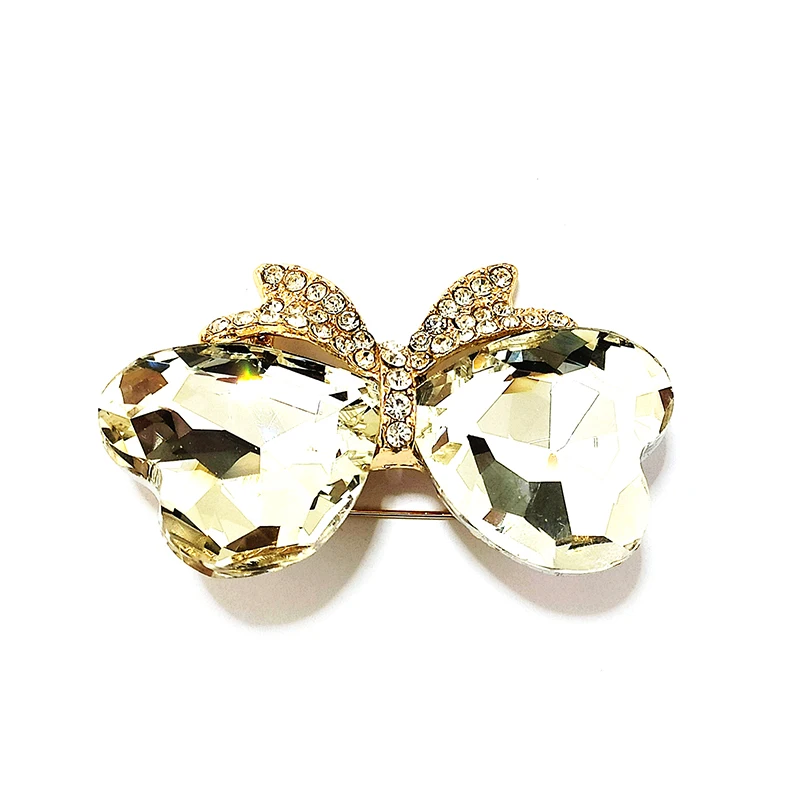 10pcs Bowknot Brooches with Rhinestons for Women High Grade Fashion Pins Coat  Accessories Jewelry Gifts BH016-BH017