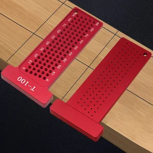 Woodworking Scribe Metrik / Inci Penggaris Saku Lubang Persegi T Pengukur Gambar Garis Aluminium Tata Letak Busur Derajat Sudut Kanan Tukang Kayu 12 penjualan terbaik lego gelombang besar - №