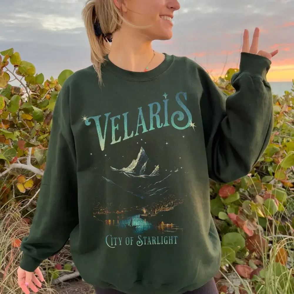 Velaris Sweatshirt LICENSED Sarah J Maas Merch Acotar Sweater Women Y2K Top Magic Bookish Loose Casual Unisex Fleece Sweatshirt