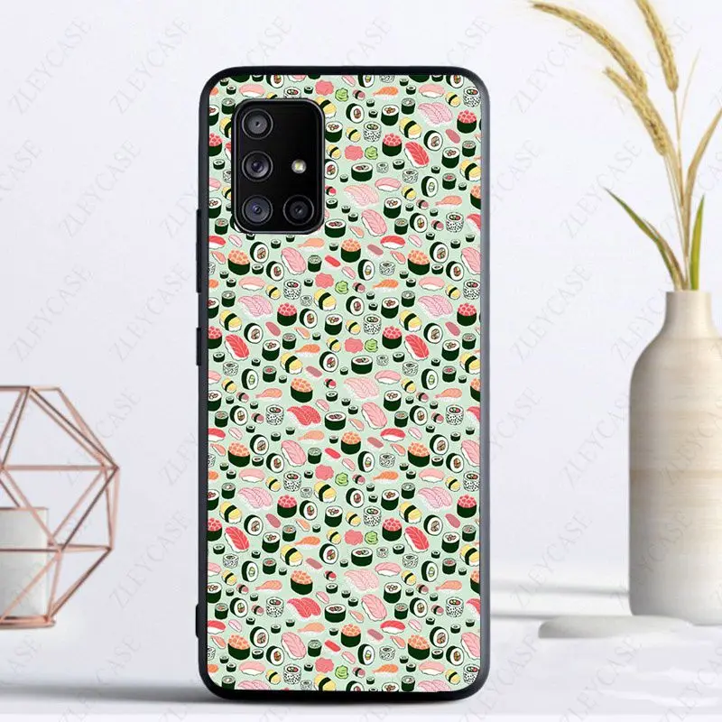 Japanese cuisine Sushi food Cover For samsung Galaxy A53 A52S A11 A14 A13 A21S A23 A24 A32 A33 A34 A40 A41 A50 A51 A71 A73 cases