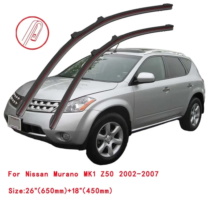 

Для Nissan Murano 1 2 3 Z50 Z51 Z52 2002-2024: Щетки стеклоочистителя лобового стекла, аксессуары для очистки окон