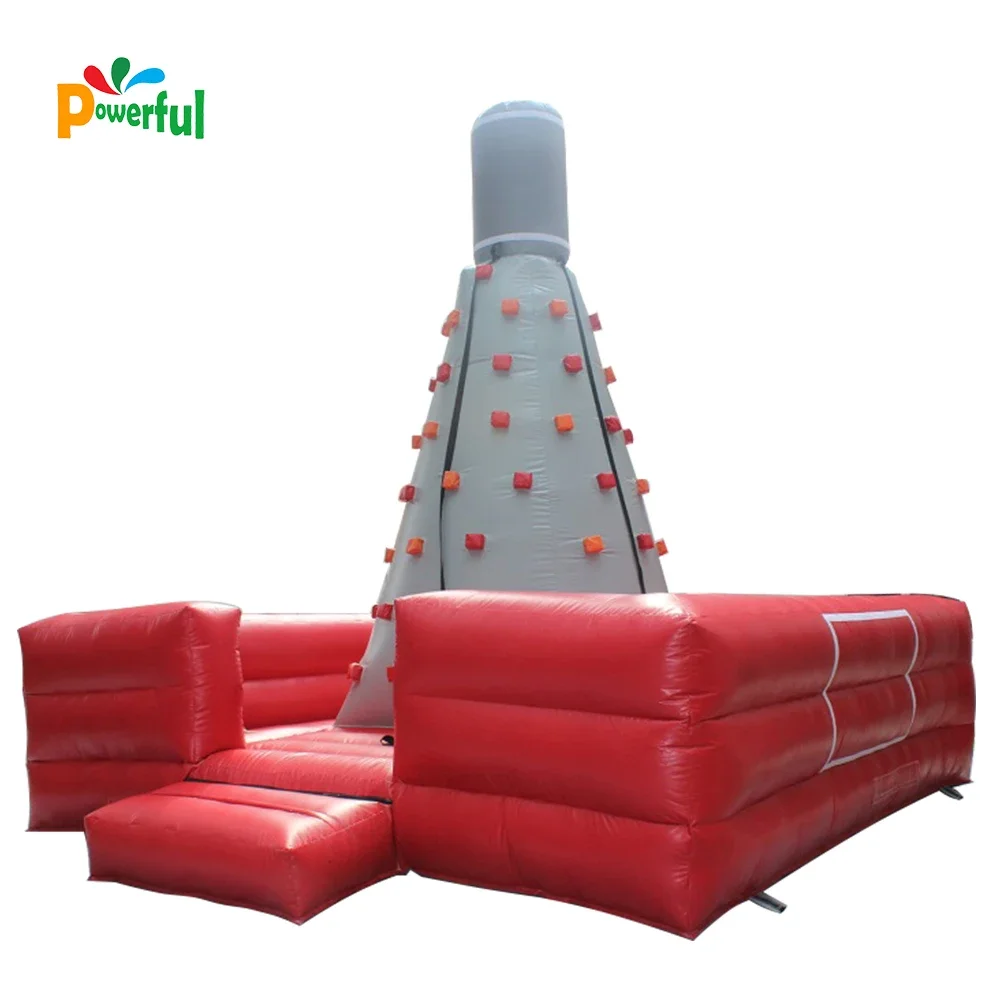 Mobile commercial  sport games Party rental inflatable volcano rock climbing wall for sale