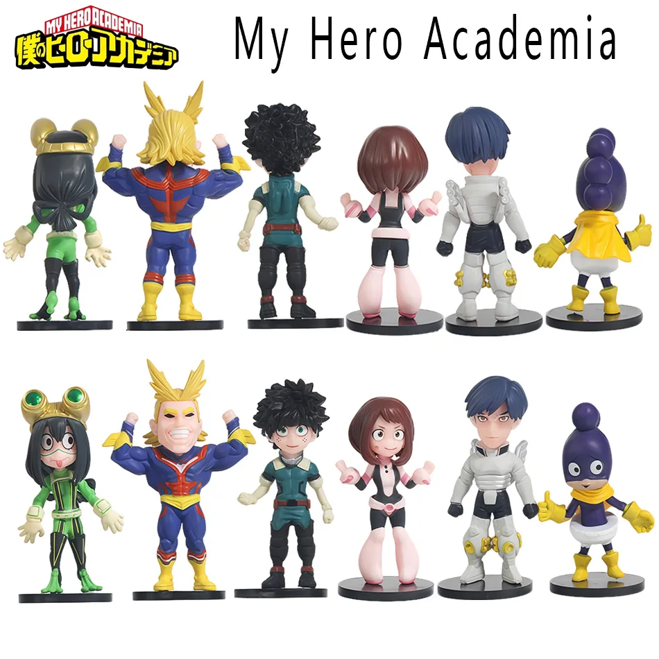 

6 шт./компл. аниме My Hero Academia фигурки Midoriya Izuku Bakugou Katsuki Todoroki Shouto Ochaco Uraraka Kirishima модель игрушки